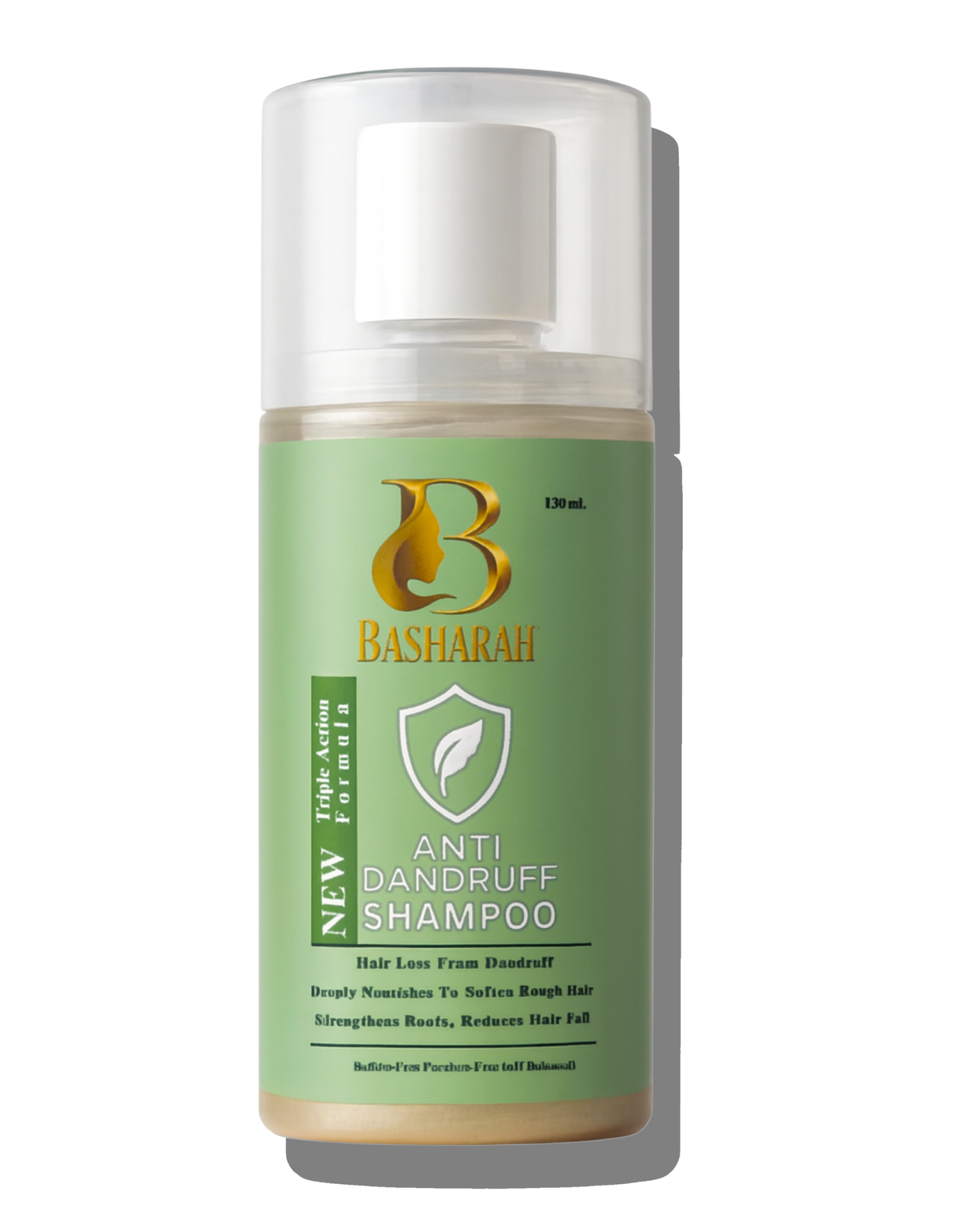 Basharah Anti-Dandruff Shampoo with Biotin – Controls Flaking, Itching & Scaling | 130ml