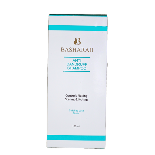 Basharah Anti-Dandruff Shampoo with Biotin – Controls Flaking, Itching & Scaling | 100ml