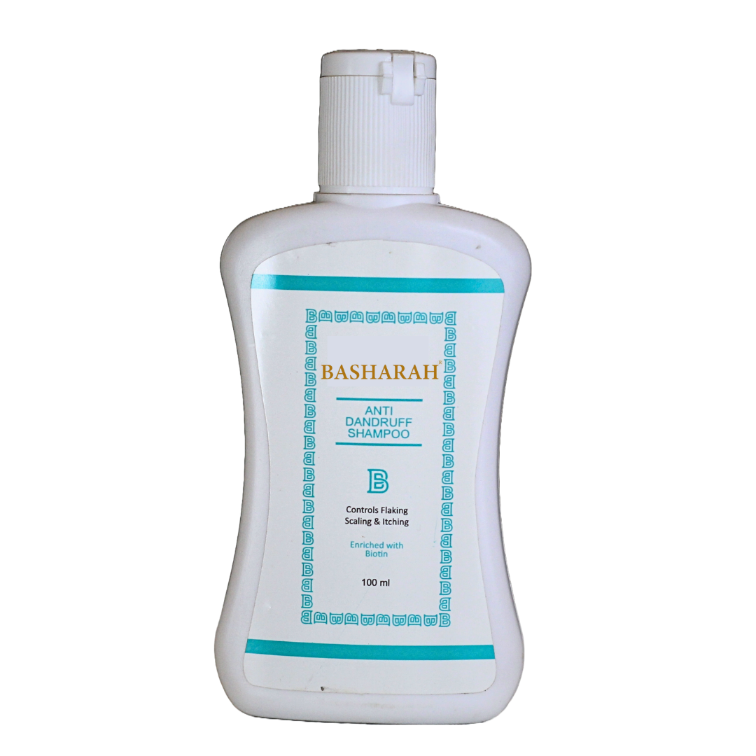 Basharah Anti-Dandruff Shampoo with Biotin – Controls Flaking, Itching & Scaling | 100ml
